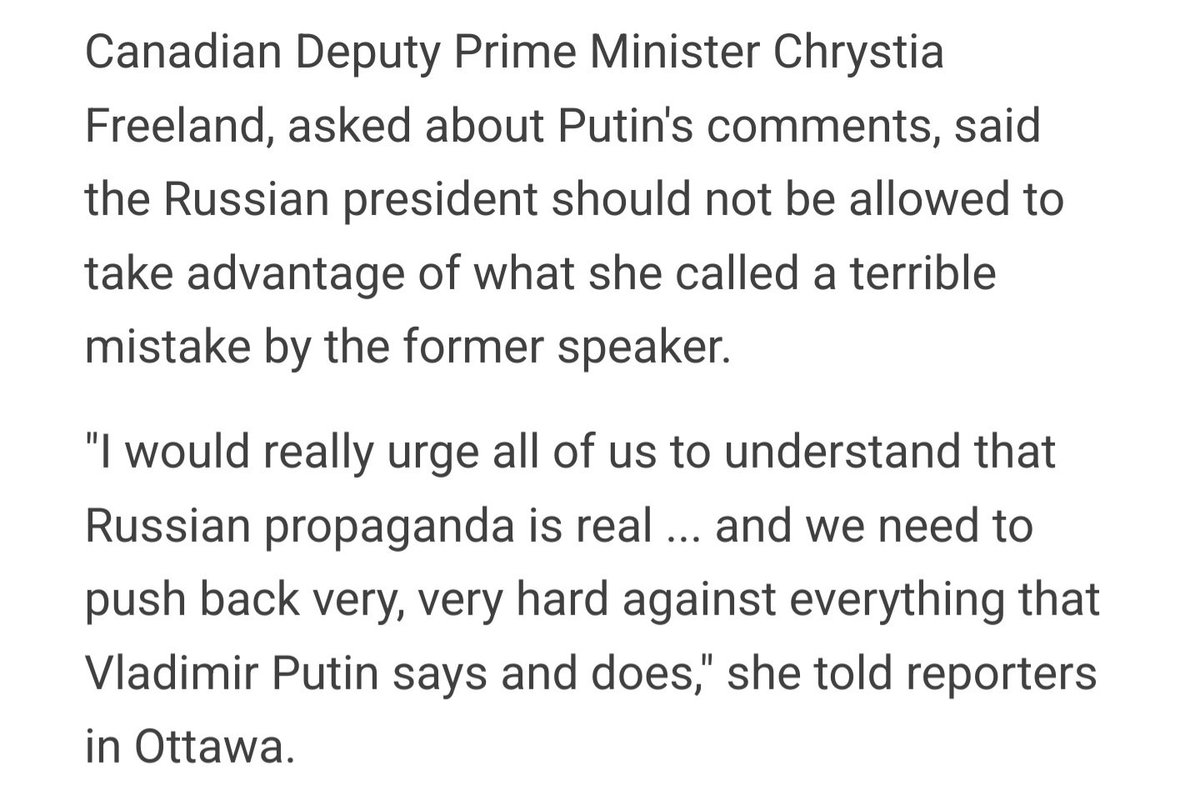 ProudCanadian83's tweet photo. @CTVNews LMAO. She needs to look in the mirror. https://t.co/3qOXNpAp67