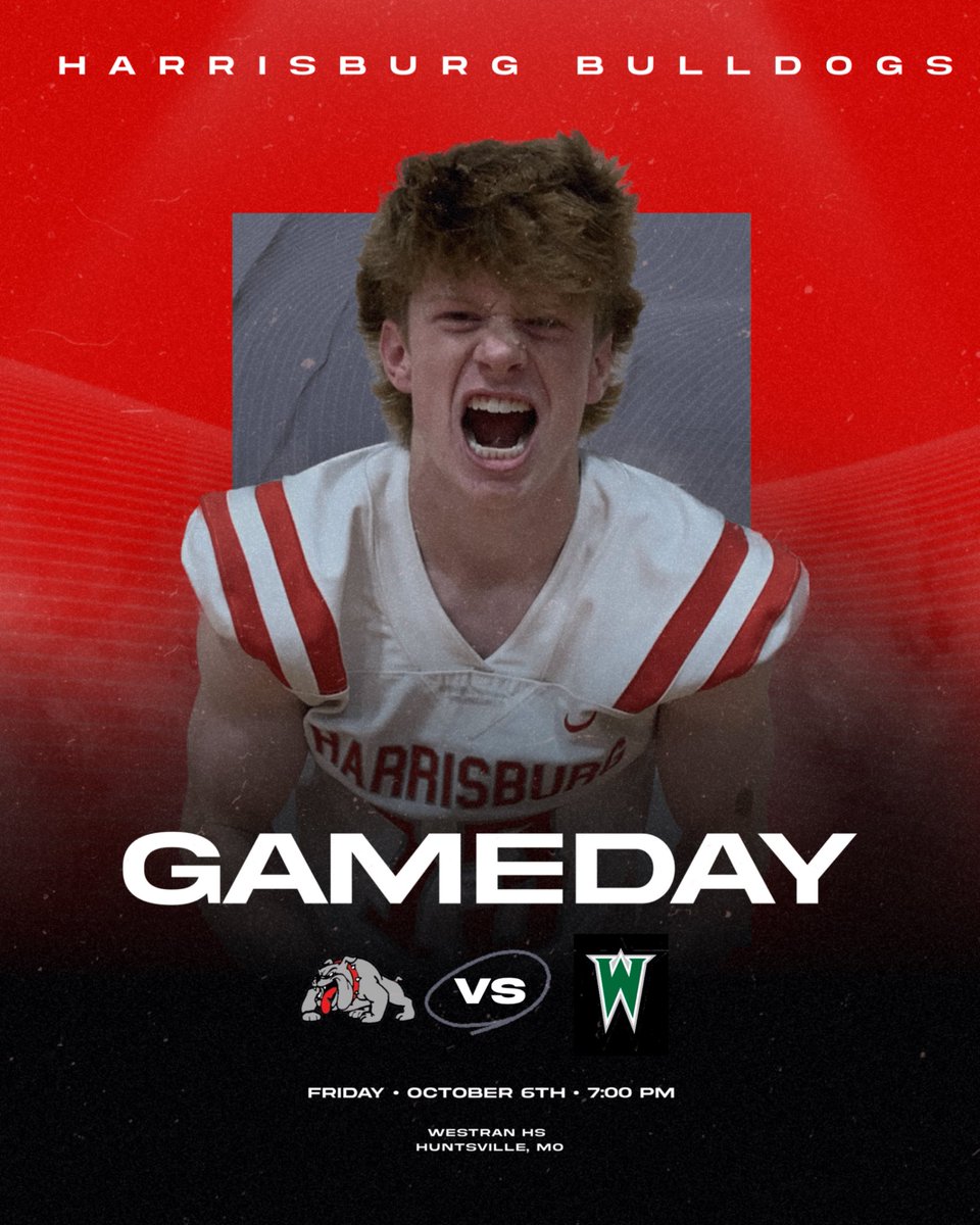 Harrisburgath's tweet photo. GAMEDAY!!! @harrisburgr8 @HburgBoosters @TheSteveCombs @RRichardson44 @b_claas @MBlakeLogan @zbowman75 @Vdebs15 @NewKiddComin @MSHSAAOrg 

🏈: Harrisburg (1-5, 1-1)
🆚: Westran (5-1, 2-0)
📆: October 6th
🕖: 7:00 pm
📍: Huntsville, MO
🌡️: 54 degrees https://t.co/m961tzIDTj