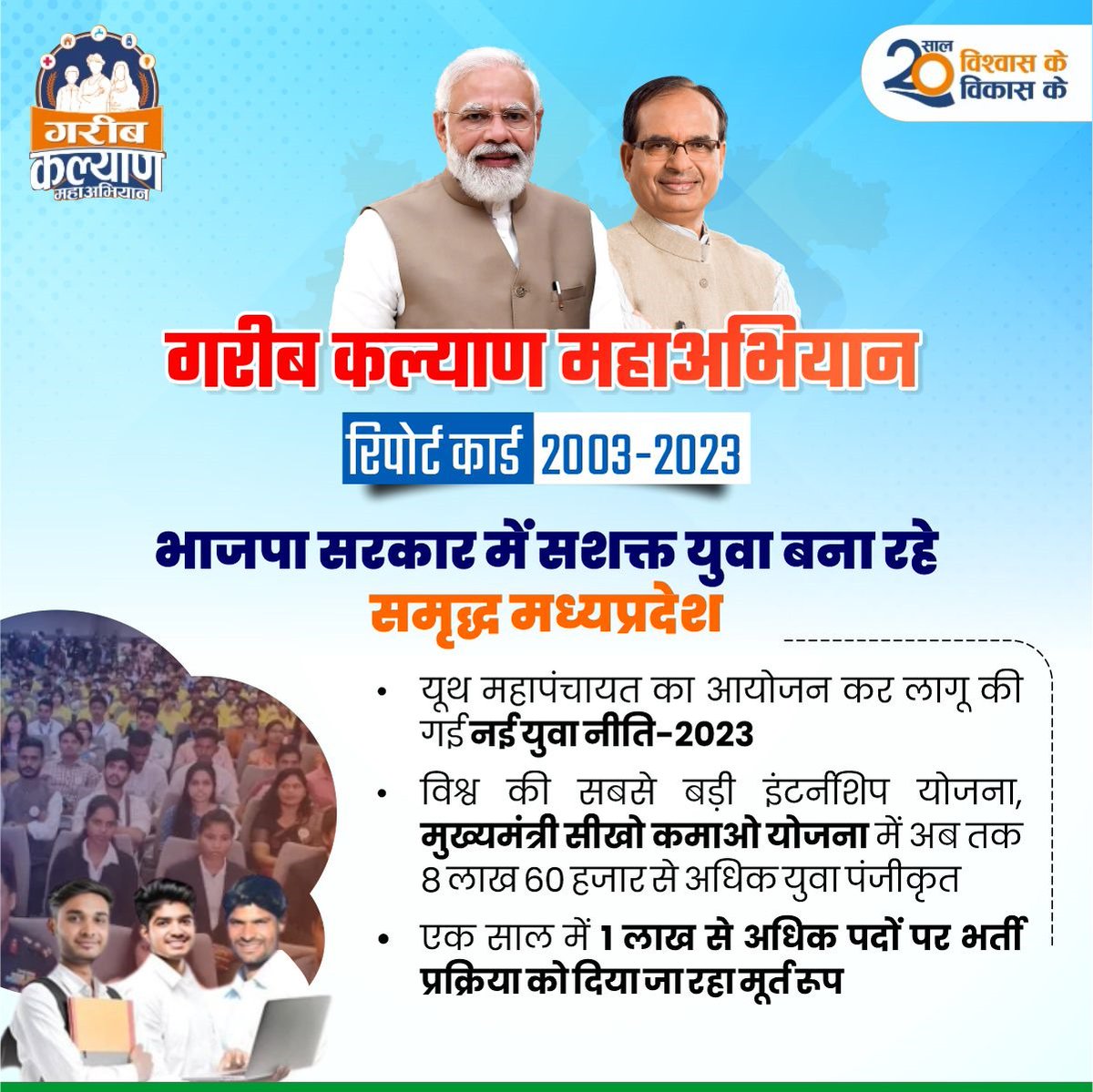 मध्यप्रदेश वासियों हो जाओ तैयार
विकास को मिलेंगी नई रफ्तार <a href="/chouhanshivraj/">Shivraj Singh Chouhan</a> जी 8523.48 करोड़ की अन्य विकास परियोजनाएं का कर रहे  भूमिपूजन एवं लोकार्पण #MP_विकास_प्रदेश