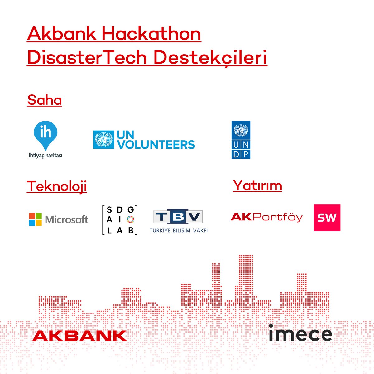 Akbank Hackathon: DisasterTech başlıyor! 3-5 kişilik takımınla başvurunu gerçekleştir, 14-22 Ekim tarihleri arasında düzenlenecek yarışmada yerini al, büyük ödülü kazan!  Son Başvuru: 1 Ekim Pazar Detaylı bilgi ve başvuru için: lnkd.in/dvRvV_Gx