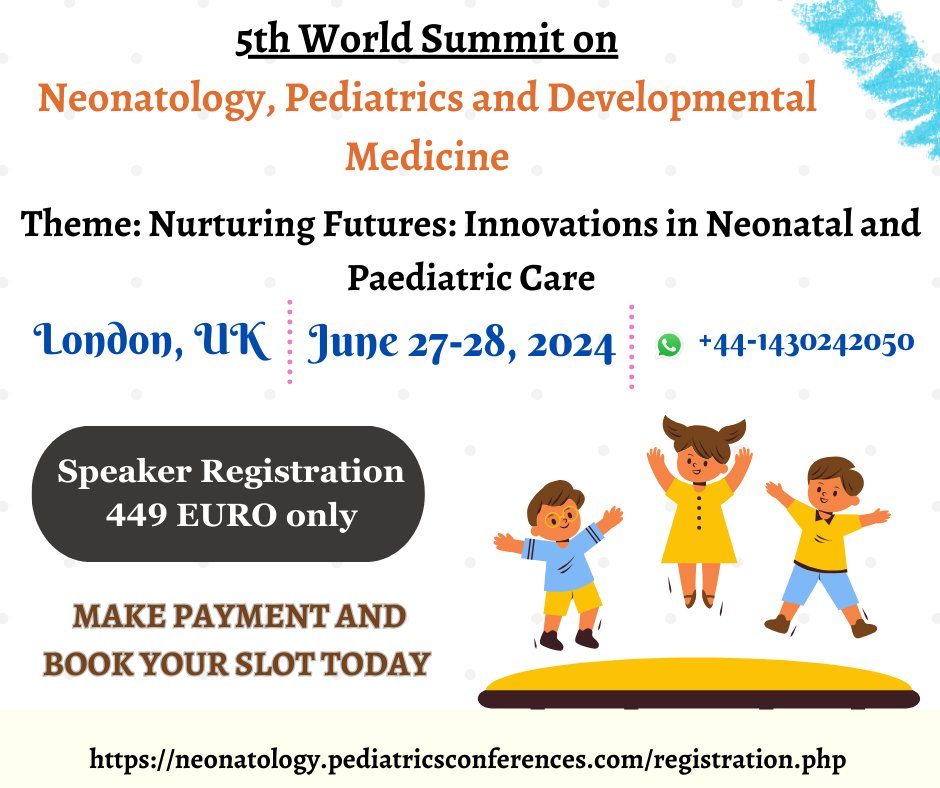 Share your excitement using #neonatology Meeting 2024
and let's connect with like-minded professionals!
Don't forget to share this post with your colleagues and friends who might be interested in attending the conference. 
#neonatalcare #breastfeeding #NICUnurse #neonatalpain