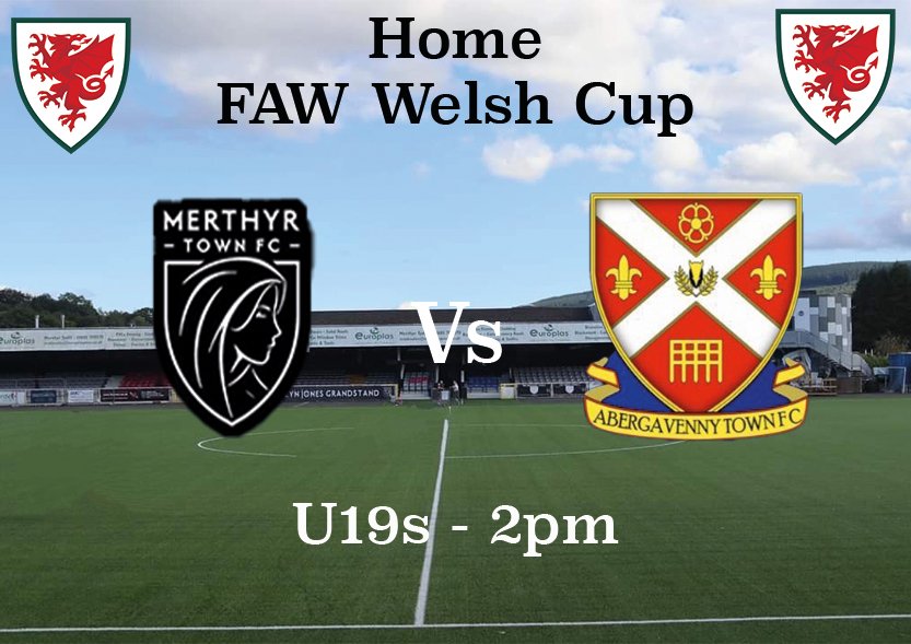 Our u19s welcome @AbergavennyTFC to Penydarren Park for round 1 of the FAW Welsh cup this weekend