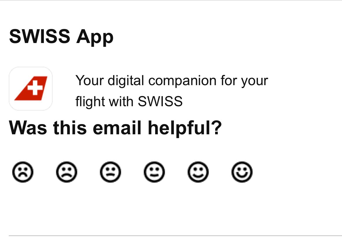 Thank you for the cancellation <a href="/FlySWISS/">Swiss Intl Air Lines</a> 
No explanation, no alternative offered. Of course there is no knock on effect 🙄
Loving the fact you ask how happy I am with the email notification.