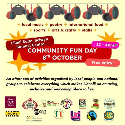 Delighted that @UCUCymru is supporting this fantastic community fun day this Sunday in Llanelli. @SwanseaUcu @estellehart #LlanelliUnites