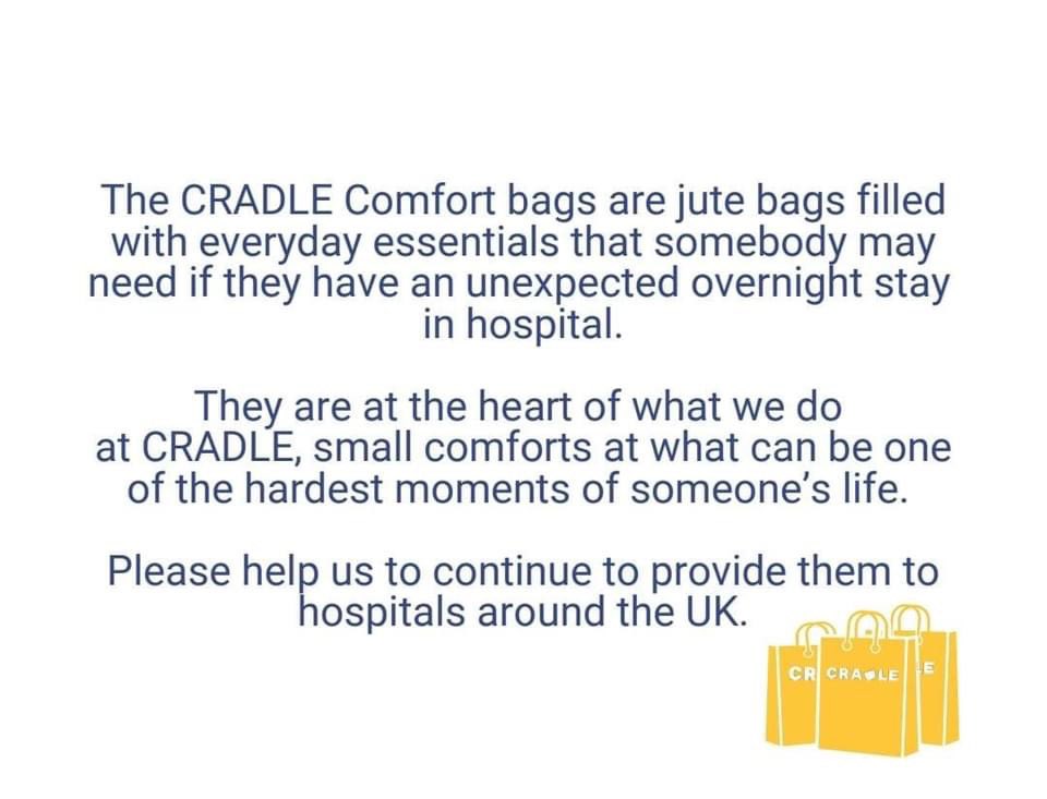 Catherine Moffatt π (@nurse_catherine) on Twitter photo Would any companies/groups like to sponsor cradle bags for <a href="/jasmine_shh/">Gynaecology SHH Jasmine</a> <a href="/StockportNHS/">Stockport NHS FT</a> we have run out and these have been a big support for woman who are admitted to hospital with miscarriages, ectopic/ molar. Thank you β€οΈ Would any companies/groups like to sponsor cradle bags for <a href="/jasmine_shh/">Gynaecology SHH Jasmine</a> <a href="/StockportNHS/">Stockport NHS FT</a> we have run out and these have been a big support for woman who are admitted to hospital with miscarriages, ectopic/ molar. Thank you β€οΈ