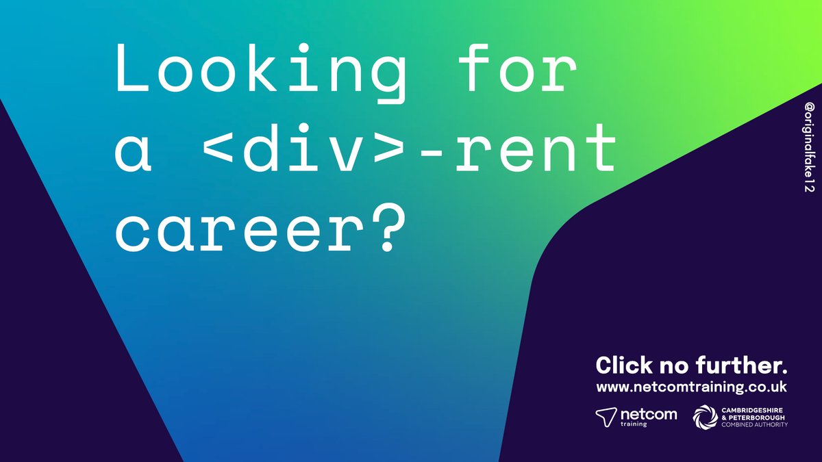 One Minute Brief of the Day: Create posters to promote <a href="/Netcom_Training/">Netcom Training</a>’s Cyber &amp; IT courses in Peterborough + Cambridge to generate interest among potential students #1MinuteWithNetcom <a href="/OneMinuteBriefs/">One Minute Briefs ⏱️</a>