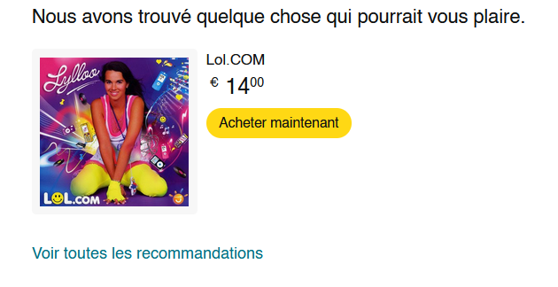 Amazon me connais trop bien...
Cc <a href="/PCoupables/">Plaisirs Coupables</a>