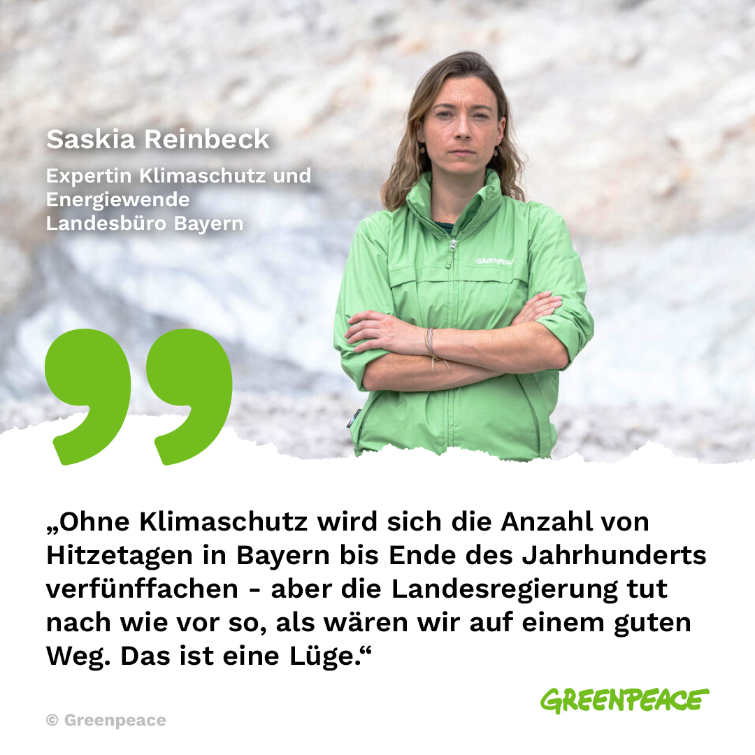 Übermorgen wird in #Bayern gewählt. Neue Regierung = neue Chance für das #Klima? Wir fordern von der nächsten Landesregierung mehr echten #Klimaschutz: act.gp/3tmYeQY