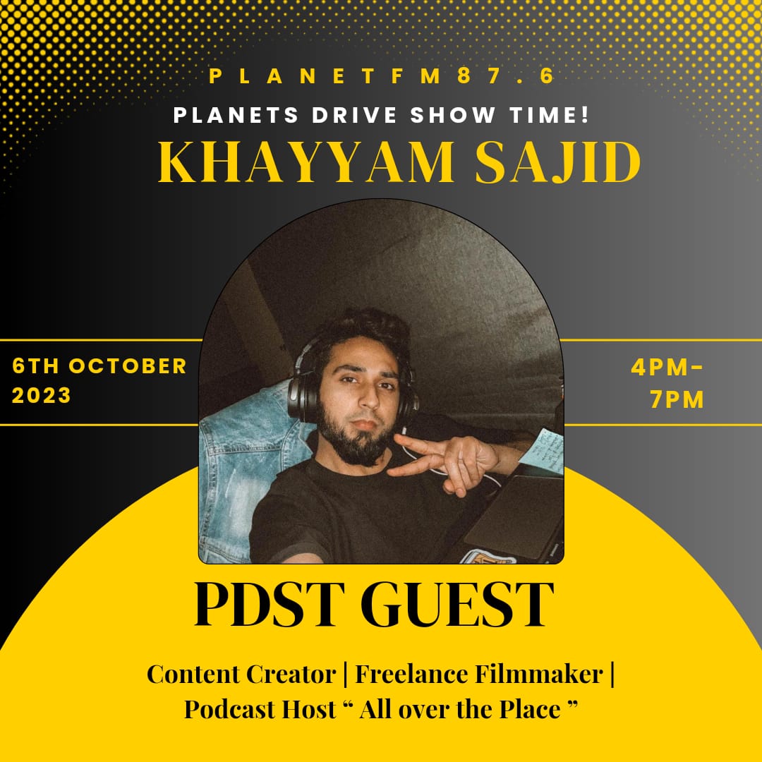PlanetFM876's tweet photo. 📻 Tune in today from 4 PM to 7 PM for an electrifying radio broadcast with PDST A-Xee and DD! 🔥 Special guests Aryen Hashmi and Khayyam Sajid will be joining the conversation, so get ready for an engaging evening of music and insightful discussions. Don't miss out! 🎶 #PDST https://t.co/bVynb5VPt7