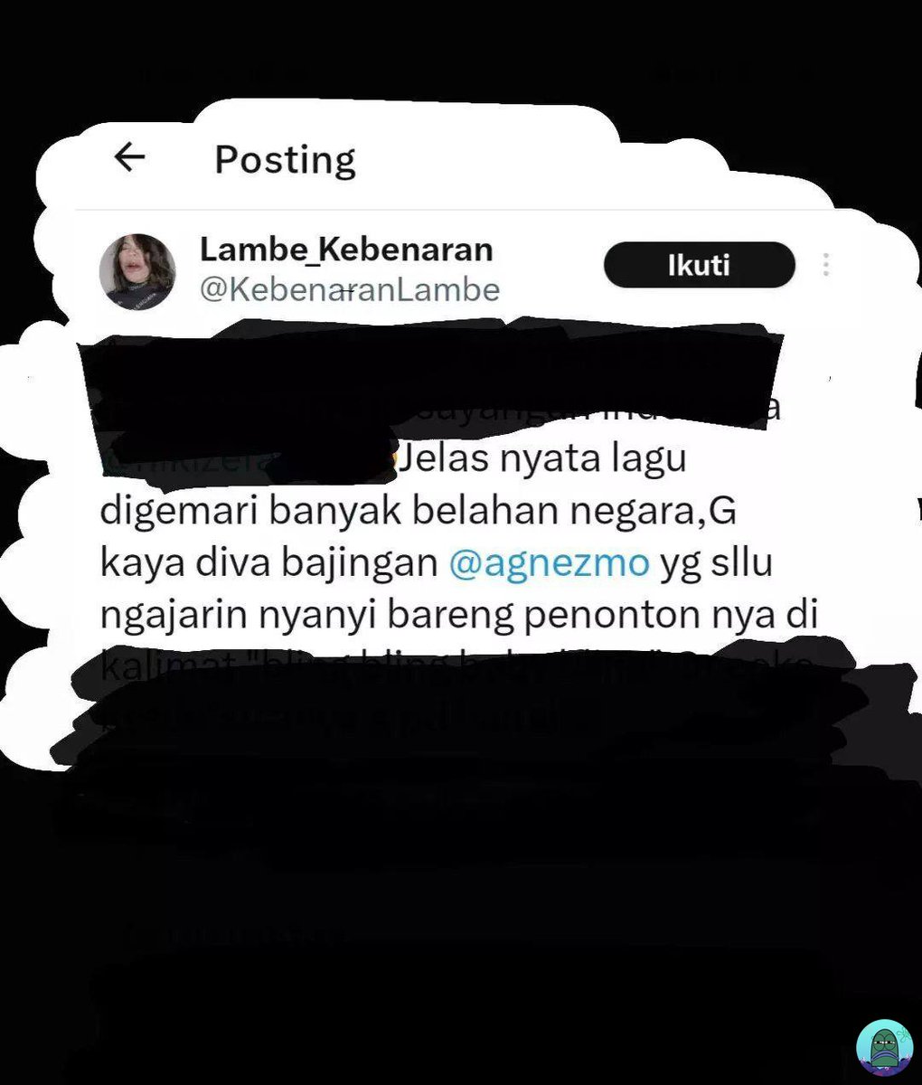 Ga pernah kenal &amp; ga pernah di sakiti sama agnez mo tapi sampe segininya dia ngatain, sebenernya orang seperti ini ada masalah apa hidupnya ?
Hampir tiap hari dia ngehina agnez begini 😮‍💨 ini menurutku udh keterlaluan sih 💚