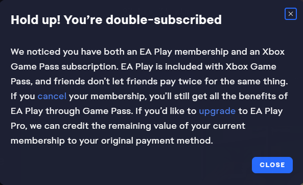 This is what I'm talking about! <a href="/EA/">Electronic Arts</a> and <a href="/Xbox/">Xbox</a> working together and not allowing double-dipping. Love it!