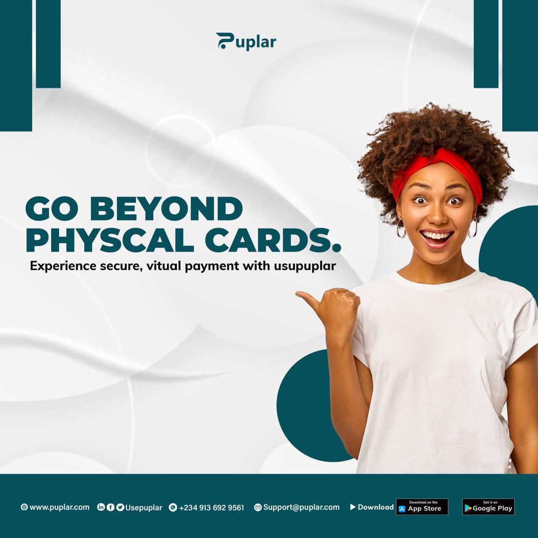 usepuplar's tweet image. 🌐 Ready to explore a world of financial possibilities? 
🚀 Your journey begins with just $1! Unlock the convenience, security, and endless opportunities of virtual transactions with our Virtual Dollar Card. Get started now!💳💼

 #VirtualTransactions #OneDollarAccess
#Usepuplar