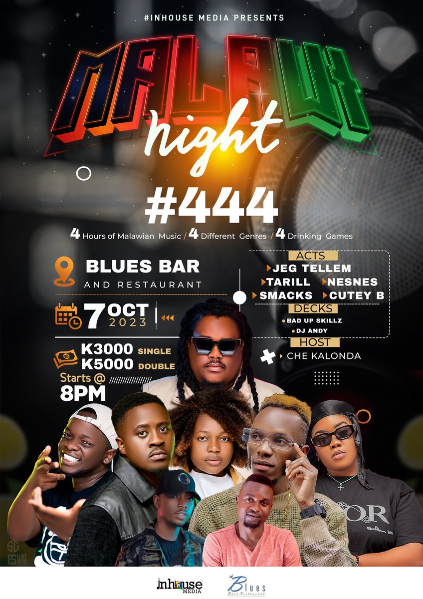 MALAWI NIGHT BLANTYRE EDITION

After The Tyler IUC And All the Other Events Happening in Blantyre, Let's All Meet Ku Blues To Celebrate Malawi Music &amp;  Play Gemes! 

*•|4 Hours Of Malawi Music | 4 Different DJs | 4 Different Drinking Games| 4 Performing ACTS|•*