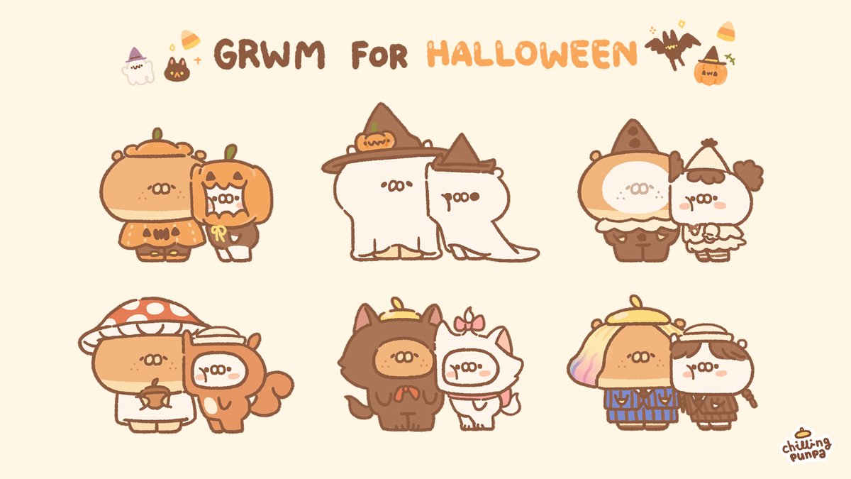 ฮาโลวีนปีนี้ใส่ชุดอะไรดีค้าบ 🎃👻✨ #chillingpunpa