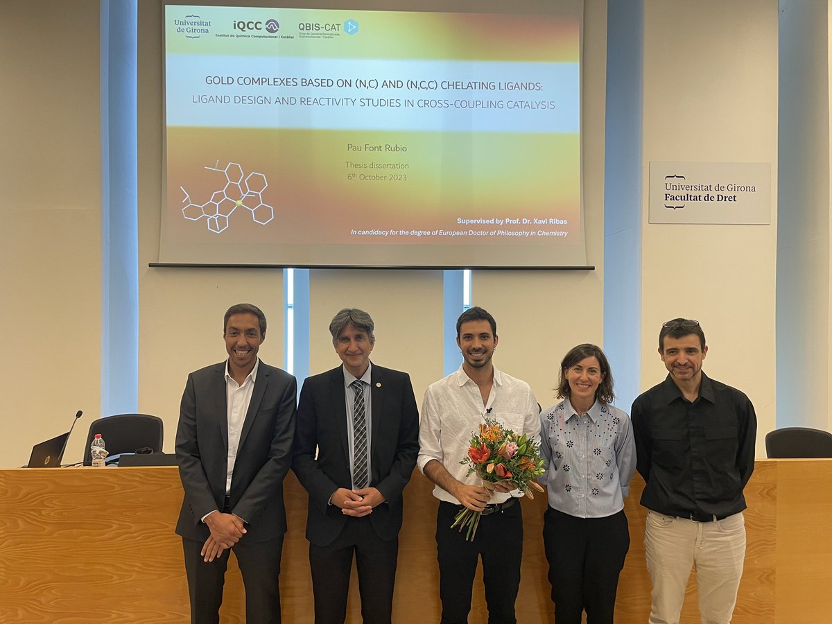 QBIS-CAT Research Group (@qbiscat_udg) on Twitter photo We have a new doctor in the group. Congratulations <a href="/paufontrubio/">Pau Font Rubio 🎗️</a>! #NewDoctor
<a href="/ribas_xavi/">xribas</a> <a href="/IQCCUdG/">IQCC UdG</a> <a href="/udgdoctorat/">Escola de Doctorat de la UdG</a> <a href="/UdGRecerca/">UdG Recerca</a> <a href="/UdGCiencies/">Facultat de Ciències</a> <a href="/QuimicaUdG/">Quimica UdG</a> <a href="/univgirona/">Universitat de Girona</a> We have a new doctor in the group. Congratulations <a href="/paufontrubio/">Pau Font Rubio 🎗️</a>! #NewDoctor
<a href="/ribas_xavi/">xribas</a> <a href="/IQCCUdG/">IQCC UdG</a> <a href="/udgdoctorat/">Escola de Doctorat de la UdG</a> <a href="/UdGRecerca/">UdG Recerca</a> <a href="/UdGCiencies/">Facultat de Ciències</a> <a href="/QuimicaUdG/">Quimica UdG</a> <a href="/univgirona/">Universitat de Girona</a>
