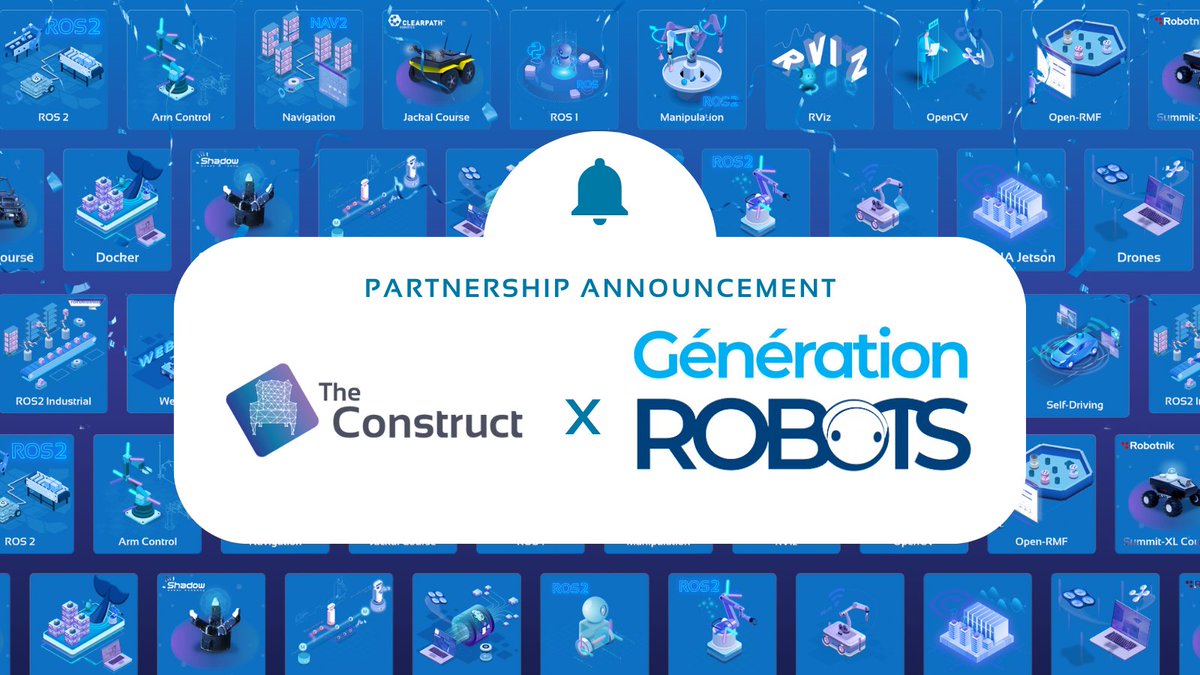 _TheConstruct_'s tweet image. 🚀Exciting News! We&apos;ve partnered with @GenerationRobot,  Europe&apos;s leader in service robotics &amp;amp; programmable robots.

Our ROS &amp;amp; Robotics courses are now available on Génération Robots! Explore cutting-edge courses now: generationrobots.com/en/442_the-con… 🤖💡

#RoboticsEducation #ROSCourses