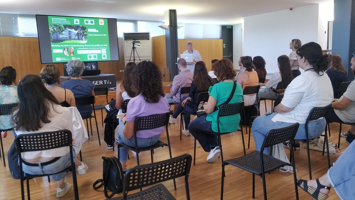 GLYCOTwinning's tweet photo. 1st GLYCOTwinning Summer School ☑️
➡️ 25-28/09

What an intensive week with our Scientific Hands-on course! @UCIBIO_Research @CICbioGUNE 

🔘NMR 
🔘X-ray crystallography
🔘CryoEM
🔘Molecular modelling

🔜🖼️

@XTALUCIBIOFCTN1 
@NMRFCTNOVA1 
@FCTNOVA  
@REA_Research
#glycoscience https://t.co/9CHmYA3X5N