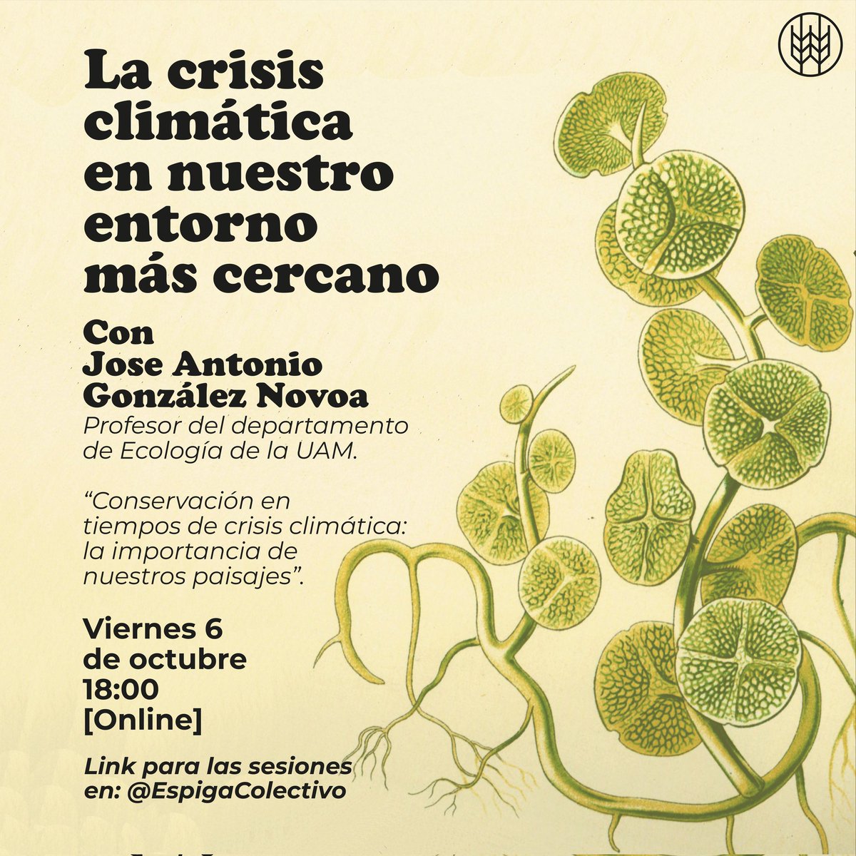 ⚠️⚠️HOY A LAS 18:00⚠️⚠️

LA CRISIS CLIMÁTICA EN NUESTRO ENTORNO MAS CERCANO ✊🌱🔥

Con Jose Antonio González Novoa

🔗 15' antes subiremos por aquí el link para unirse
