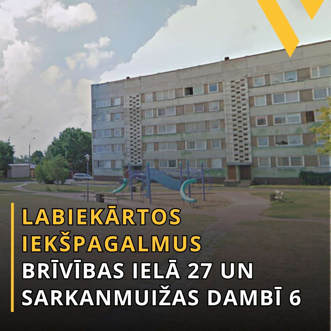 Ventspils valstspilsētas pašvaldības dome ir piešķīrusi līdzfinansējumu vairāk nekā 4 300 EUR apmērā pagalma labiekārtojuma atjaunošanai daudzdzīvokļu dzīvojamām mājām Brīvības ielā 27 un Sarkanmuižas dambī 6. Plašāk 🔎 saite.lv/wse