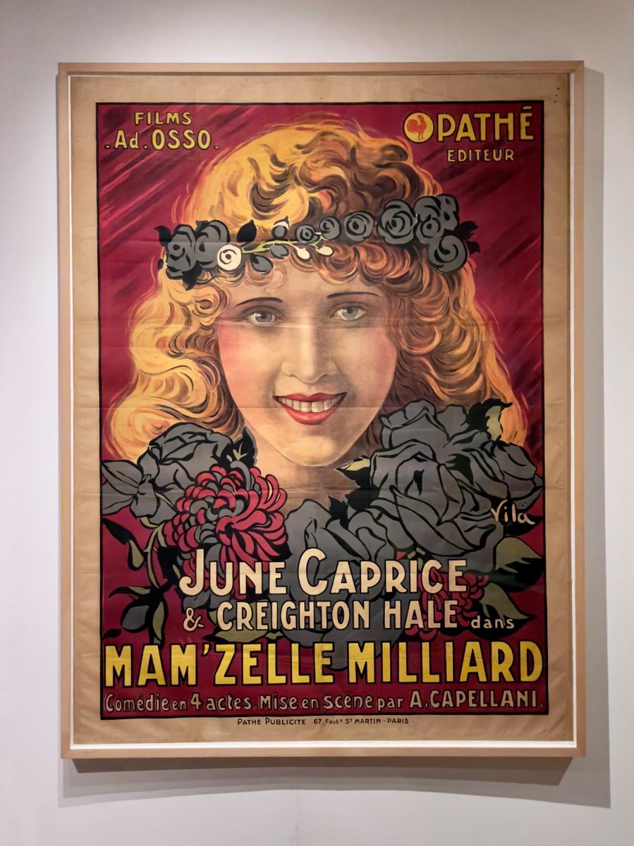 museucinema's tweet photo. Restauració i instal·lació del cartell de cinema Mam'zelle Richard. El Museu del Cinema acaba d’incorporar a l’exposició permanent un cartell cinematogràfic de 1920 que és obra del cartellista i pintor llagosterenc Emili Vilà i Gorgoll. https://t.co/ChpagkT2Gm https://t.co/wtxlCETNkO