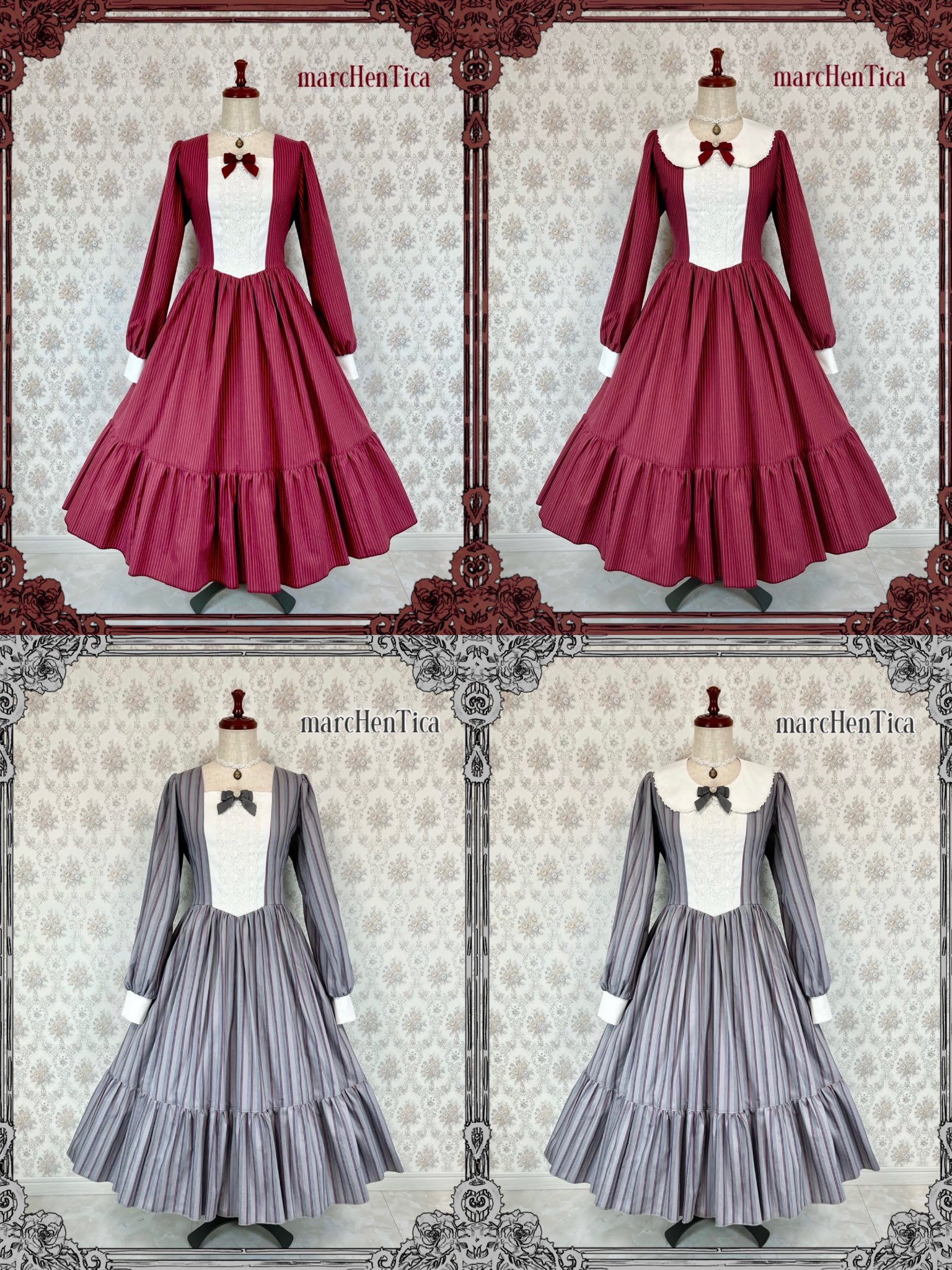 Hiroko Tokumine marcHenTica ボニータワンピース - 長袖・七分丈 