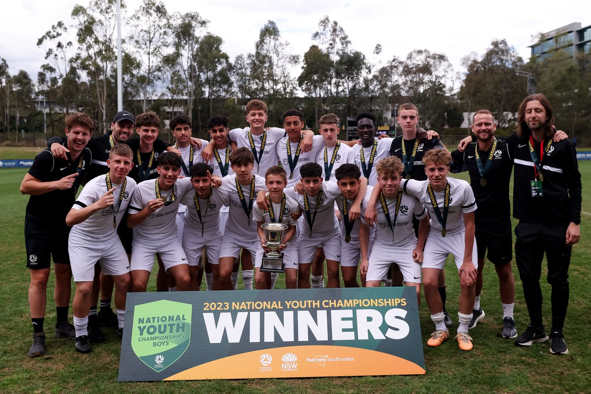footballvic's tweet photo. Football Victoria has completed a clean sweep of the 2023 National Youth Championships Boys’ Tournament winning both the Under 15 and 16 Age Groups at Valentine Sports Park, Glenwood.

Congratulations to all involved 👏

Day 5 wrap: https://t.co/u5cTq5RAjN https://t.co/NNvTL7pUTL