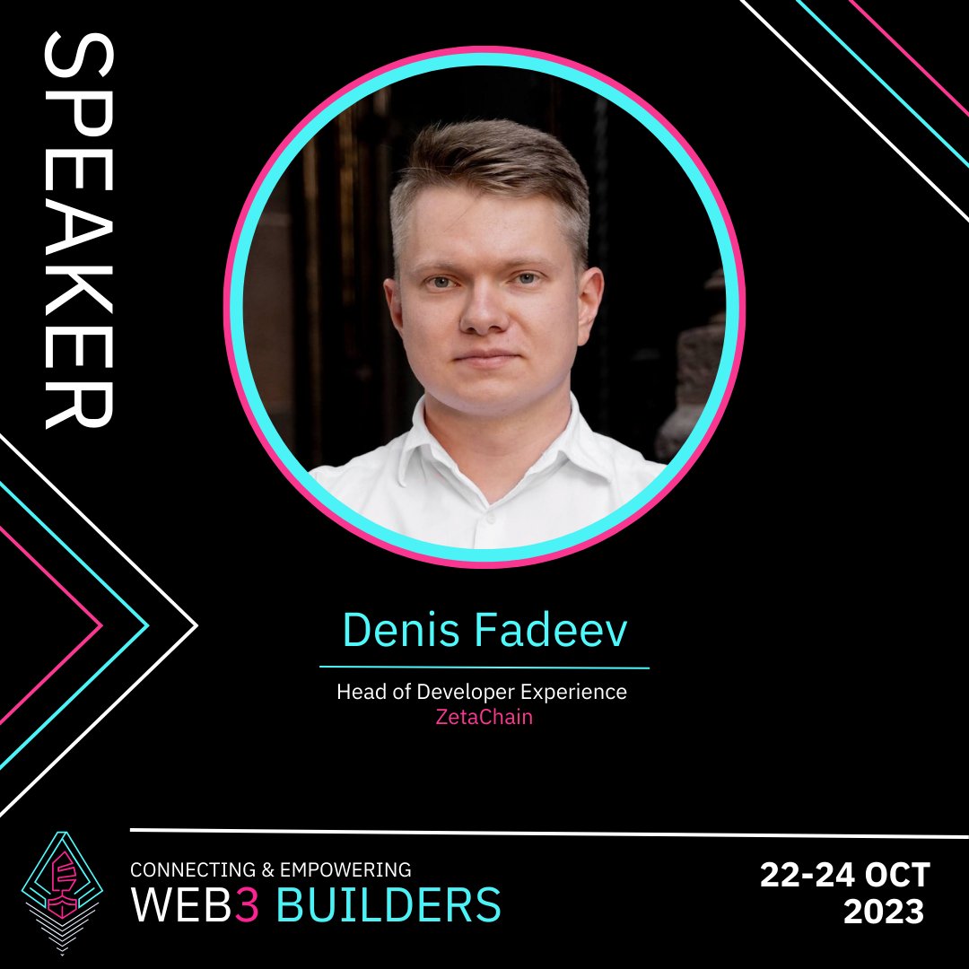 We are honored to have Denis Fadeev @fadeev , Head of Developer Experience from ZetaChain @zetablockchain, join us as a speaker at #EthHongKong 2023. Stay tuned for more details. ethhongkong.co