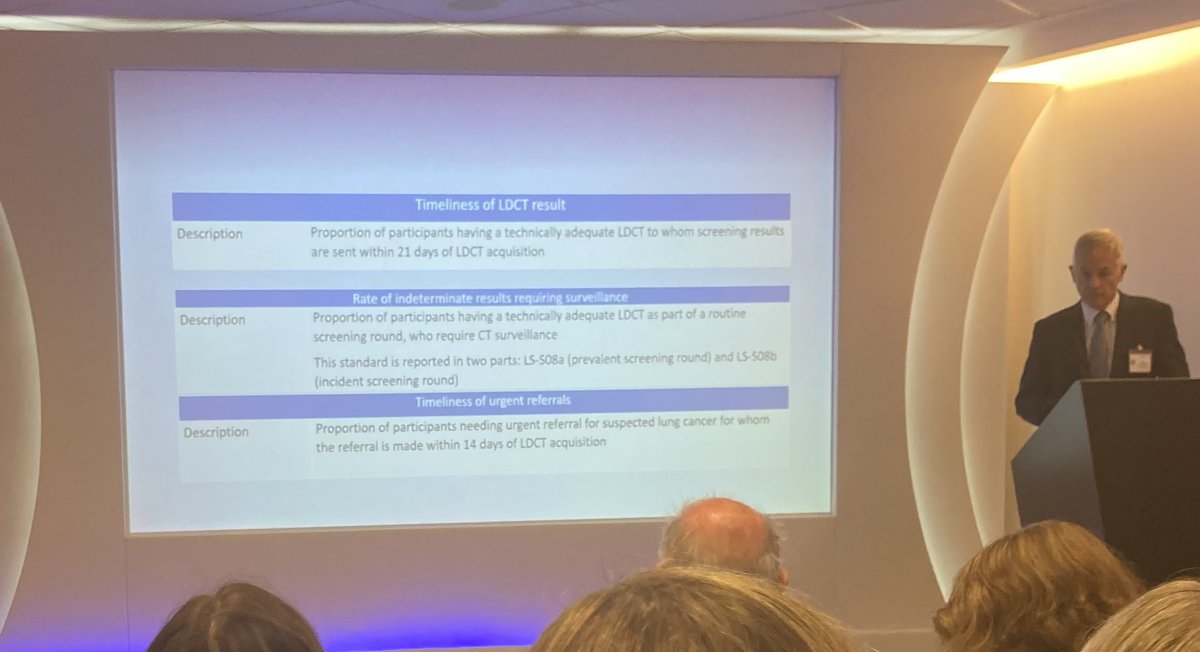 ZoeMerchantOT's tweet photo. @DRBLUNGS sharing the proposed lung screening standards which will shortly go out for consultation. V.proud to have worked with David & fab national colleagues on devising these standards, which will drive high quality lung cancer screening @BTOGORG @DHSCgovuk #LCscreeningupdate https://t.co/LxEYibXT5c