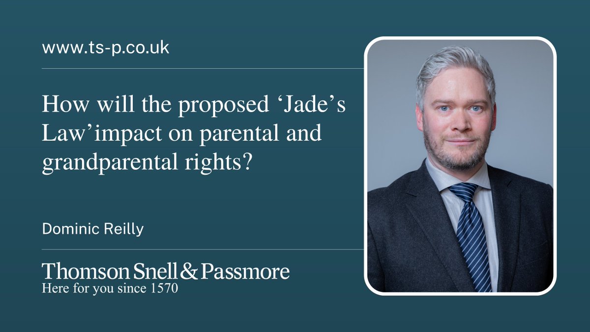 The proposed ‘Jade’s Law’ raises some interesting questions about the rights of grandparents, Dominic Reilly looks into this topic in his latest article.

ts-p.co.uk/insights/how-w…

#familylaw #jadeslaw #hereforyou