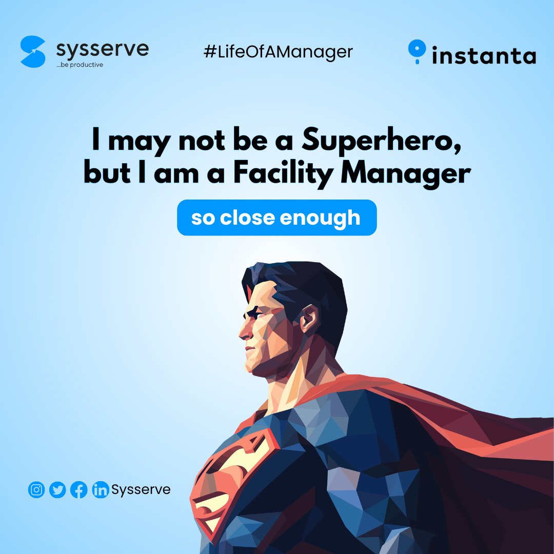 There are always so many expectations placed on you as a facility manager that can sometimes be overwhelming and unrealistic.😫

Have you ever considered saying these exact words to your clients or colleagues?

Well, we've got you.
#facilitymanager #facilitymanagerquotes #manager