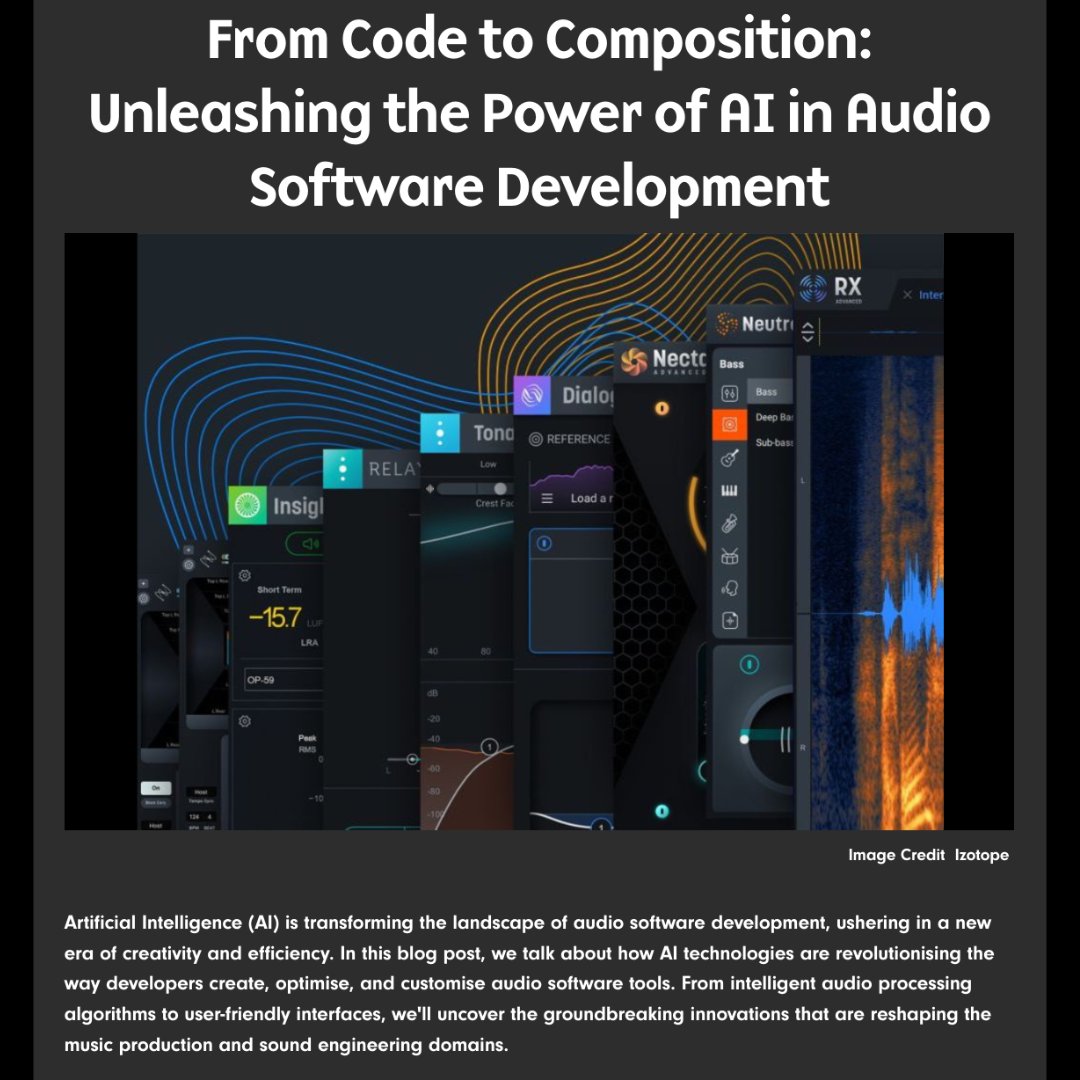 BlackGoblinSFX's tweet image. Our newest blog post talks about the advancement of AI in Audio software development.

Anyone who works with software such as Izotope will know how useful this technology is!

blackgoblinaudio.co.uk/blog/from-code…

#audiosoftware #AIaudioplugins