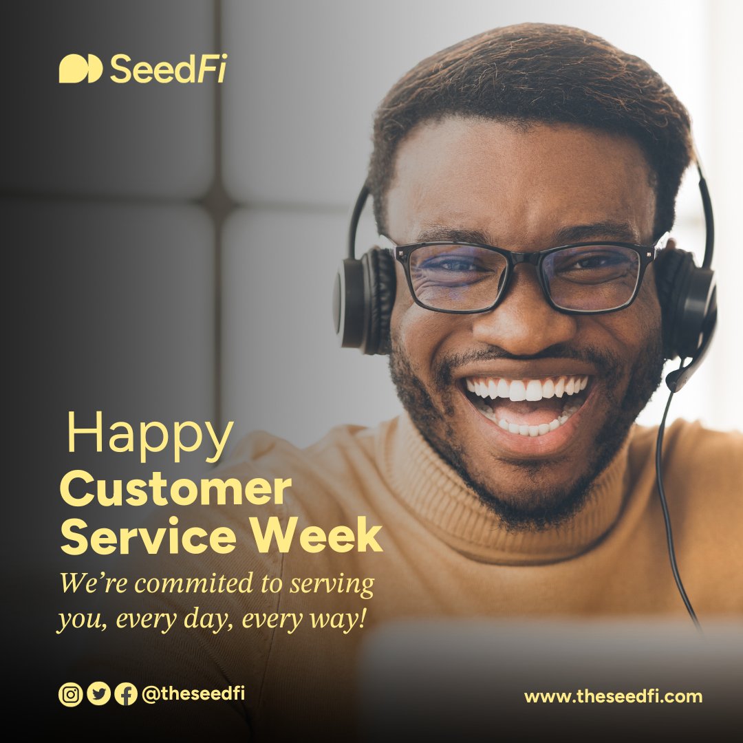'Customer first' is not just a phrase, it's our mantra! We are committed to providing you with the safest and most convenient loans you can ever get. Write your success story with us.

#WriteYourOwnStory #SeedFiInspired #SeedFiFridays
