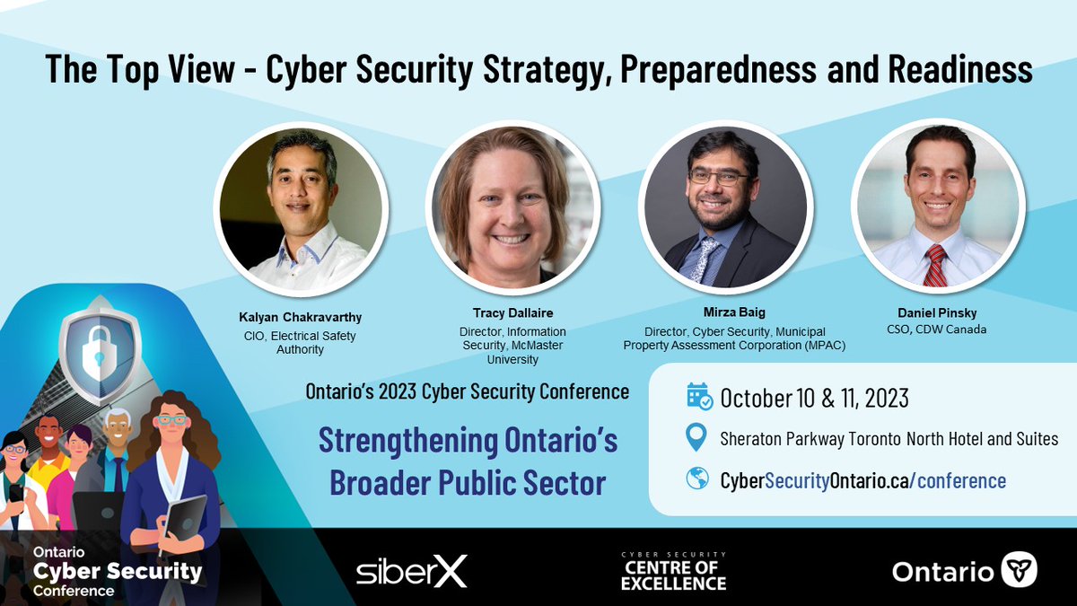 Join a captivating discussion on cyber security strategy at the #2023OntarioCyberSecurityConference, where Tracy Dallaire, Director of Information Security Services @McMasterU, will be part of the expert panel. Don't miss out! Free virtual registration: ow.ly/HipC50PTR3h