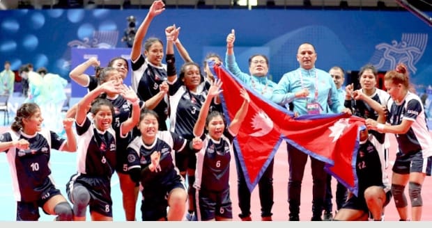 चीनको हाङझाउमा जारी १९औँ एसियाली खेलकुदमा नेपाल ले पहिलो पदक प्राप्त गरेको छ। नेपालले आज भएको महिला कबड्डी तर्फ कास्य पदक प्राप्त गरेको मा नेपालि महिला  कब्बडि टिम लाई हार्दिक बधाई !