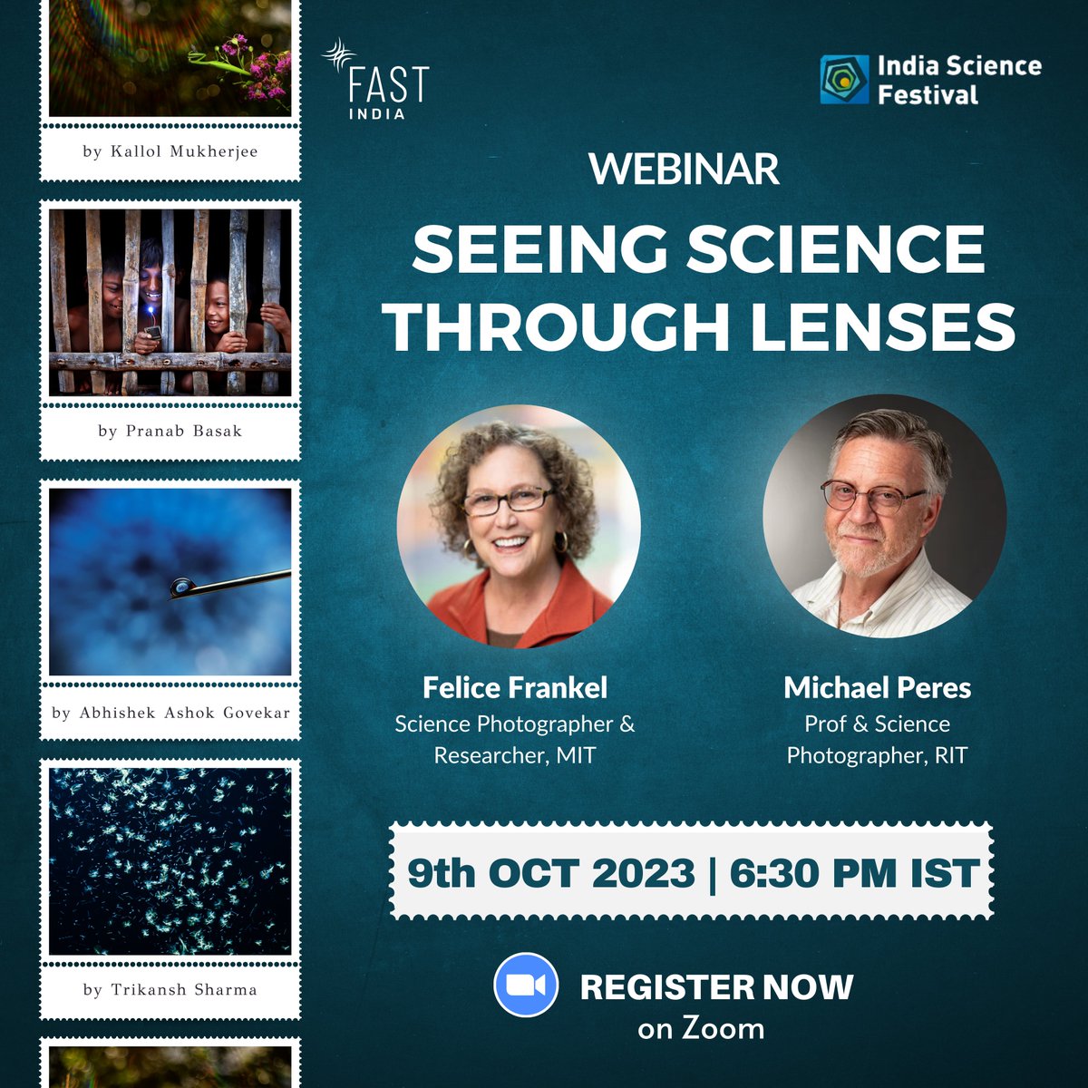 🚨 Deadline Extended for #ScienceInFocus competition
📸Submit your science photo entries by 27 Oct: tinyurl.com/4ndhcbtm

Need inspiration? Join us on 9 Oct, 6:30 pm IST for a webinar on science photography with Felice &amp; Michael. 📷🔬✨
Register now: tinyurl.com/568b5ppn