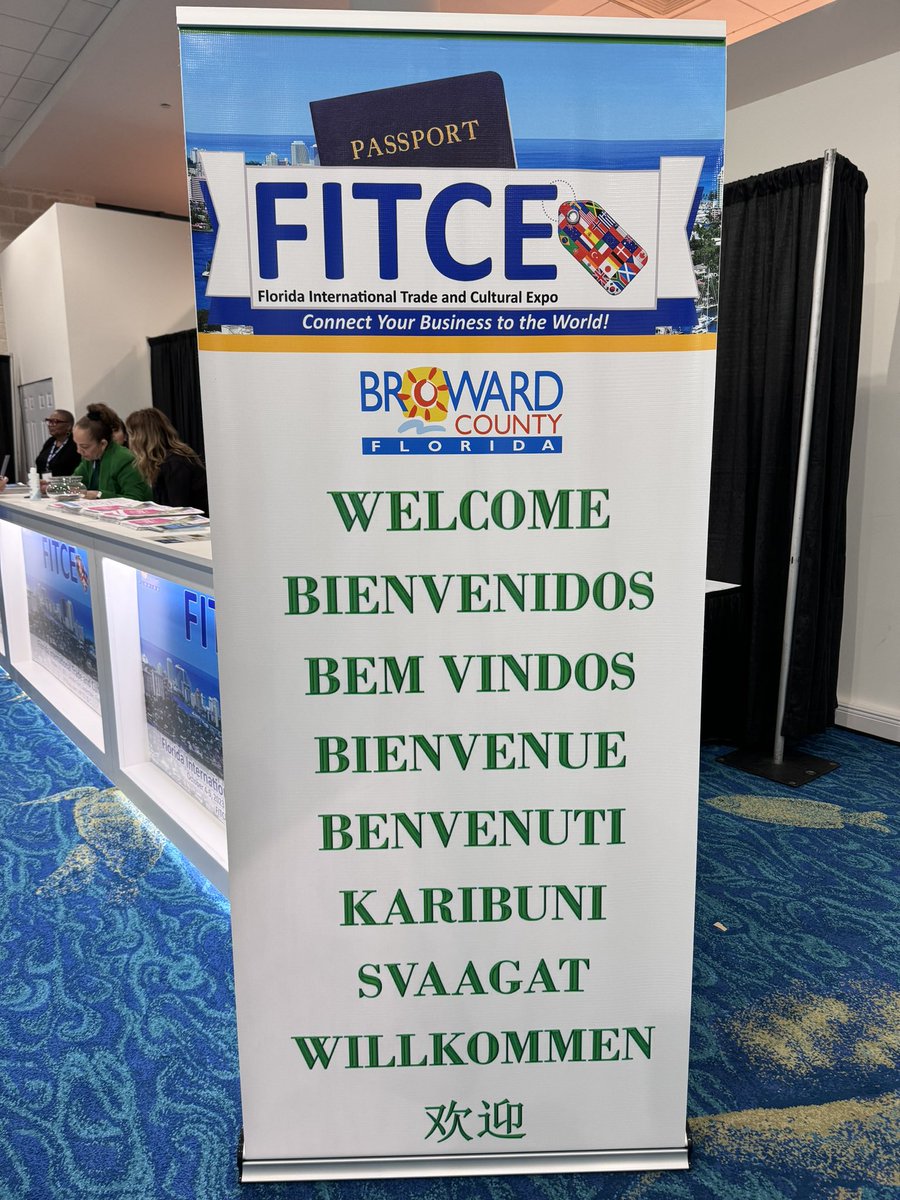 ElbazStarinsky's tweet photo. Thank you @BrowardCounty for hosting me at #FITCE. 
It was a wonderful opportunity to share business opportunities in #Israel. 
I was especially honored to share the stage with my friend Rose Sager, Trade Representative of the Kingdom of Bahrain, and tell, together, the remarkable success story of the #AbrahamAccords 
Ah, and don’t forget my pink tie to mark #BreastCancerAwarenessMonth.