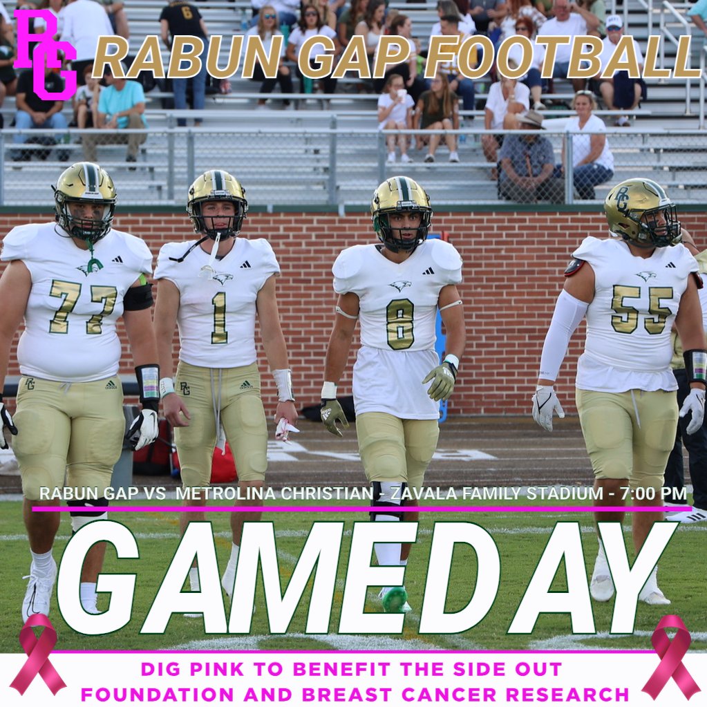 RabunGapEagles's tweet photo. It's FOOTBALL FRIDAY on campus! We kick off against Metrolina Christian Academy at 7:00 PM. A special presentation of the Star Spangled Banner by a combined lower school and middle school choir will take place at 6:45!
#LeadTheWay #WingsUp #SideOutFoundation #BUILT4Ships
@RGNS https://t.co/EP5FSzzhvb
