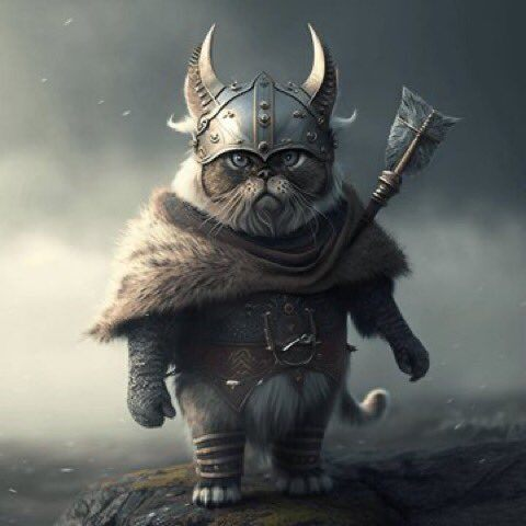 BSwirlsi's tweet photo. I've had 2 double espressos and whole bowlful of green. I'm feeling feisty and my Danish Viking Blood is bubbling! Come at me! #KittyhasClaws https://t.co/yhtgfCaeBS