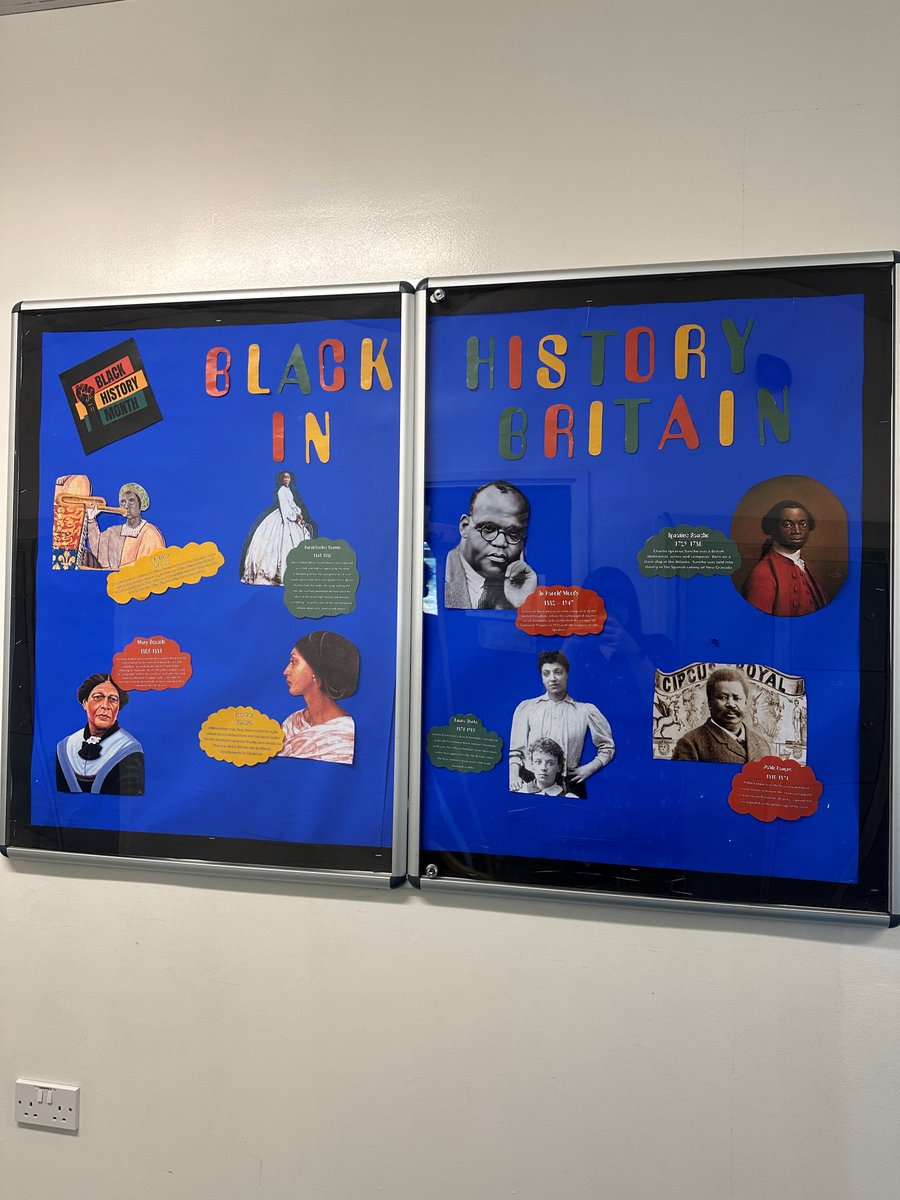 In recognition of Black History Month, two of our Year 13s, Aimee and Eve, put together this fantastic display (outside 2.44) featuring some significant figures in Britain. Check out additional resources from your History teacher if you’re interested in learning more!