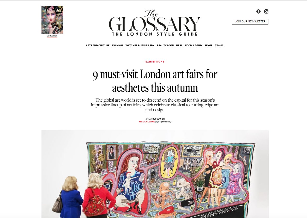 ArtsMediaAlerts's tweet image. Women in Art Fair is one of #TheGlossary magazine&apos;s &apos;must-visit London art fairs for aesthetes this Autumn&apos;: 🔗theglossarymagazine.com/arts-culture/b…
_
#WomeninArtFair celebrates women&apos;s contribution to art and opens next week 11-14 October @mallgalleries
womeninartfair.com
#Womenartists