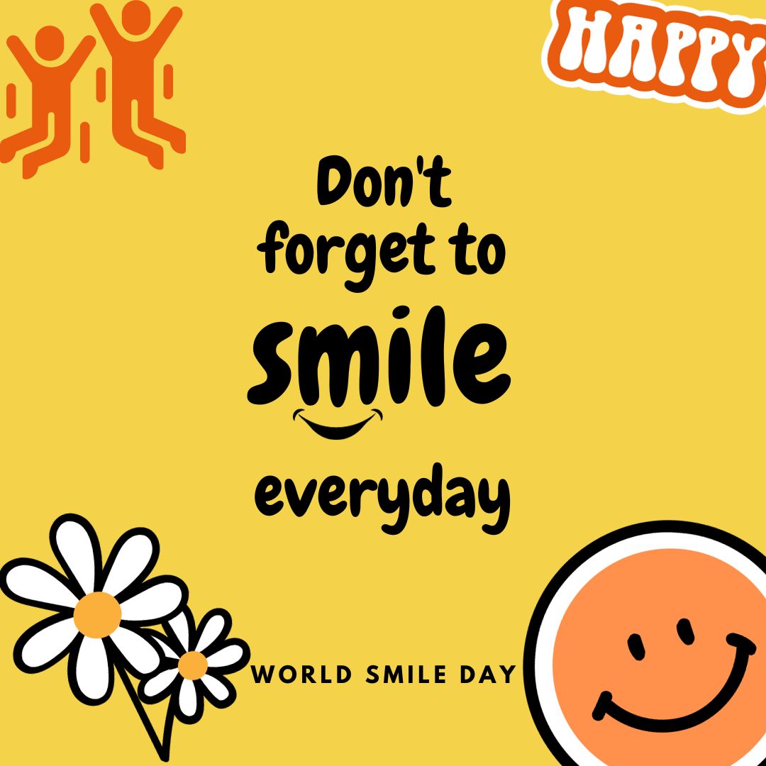 Happy World Smile Day! 🤗 

Today, let’s celebrate the importance of smiles &amp; the power of kindness. A lighthearted smile &amp; kind gesture can make a world of difference.😊

#WorldSmileDay #smilemore #kindnessmatters #powerofsmiles
