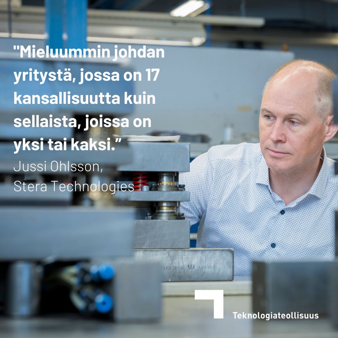 ”Meillä on todettu, että homma kyllä hoituu.” 🤝 Kun Stera Technologies rekrytoi pilottihankkeella ukrainalaisia särmäystyöntekijöiksi Paimioon, tehtaan työntekijöitä koulutettiin monikulttuurisuuteen. Lue kolme vinkkiä monikulttuuriseen johtamiseen 👉 teknologiateollisuus.fi/fi/ajankohtais…