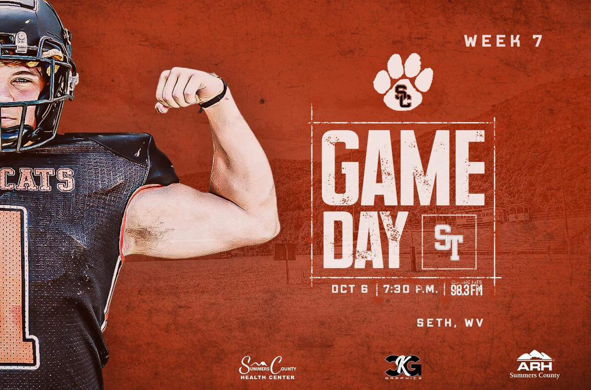 SummersCountyFB's tweet photo. Week 7 away 🆚 @TideSherman 
⏰ 7:30 PM
🎙️ https://t.co/3e8T8alBax
📸 @CKGGraphics https://t.co/vQVSTRv5q0