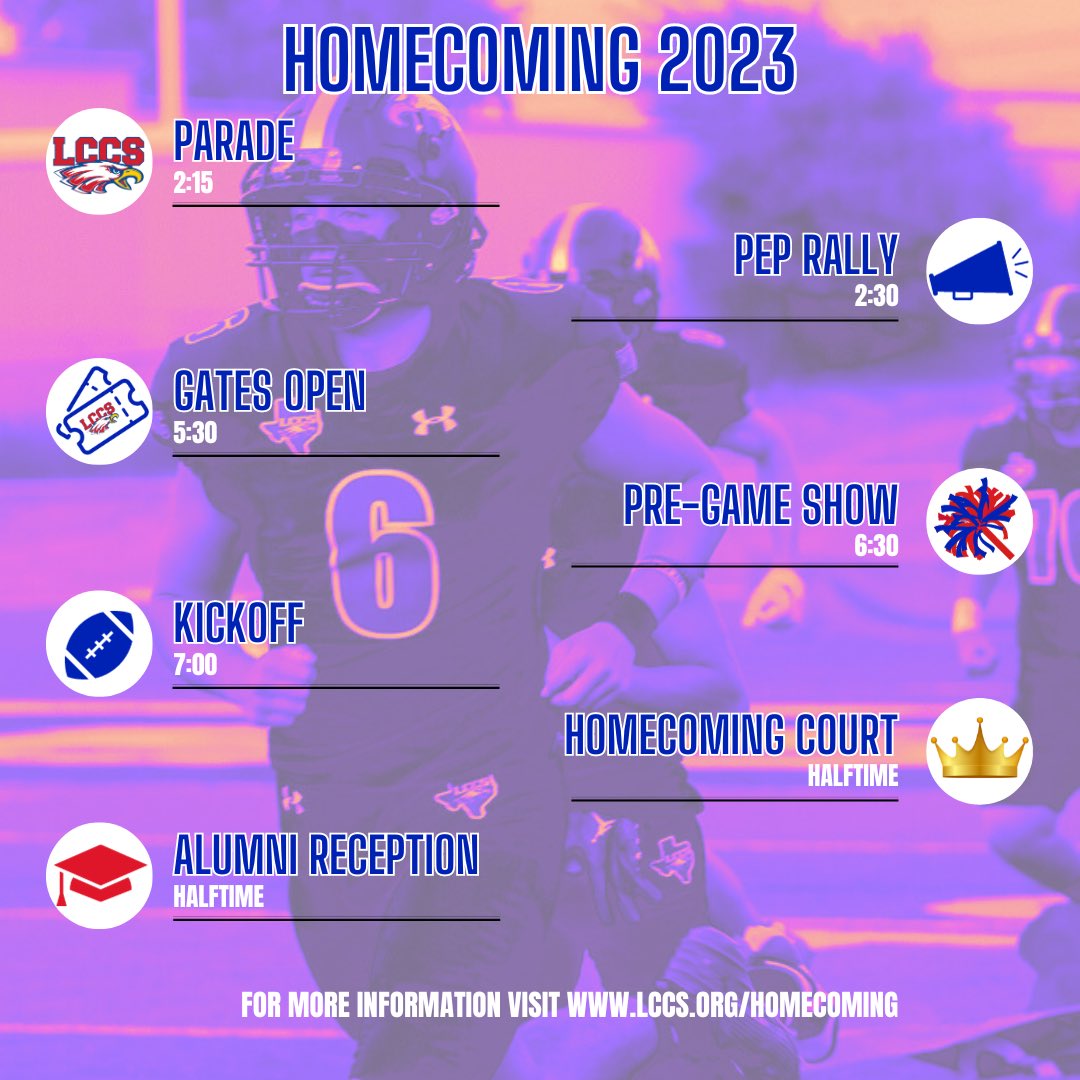 Welcome home, alumni! We can’t wait to see you! Details at lccs.org. ❤️🦅💙 #lccseagles #lccsalumni #homecoming #lccshoco