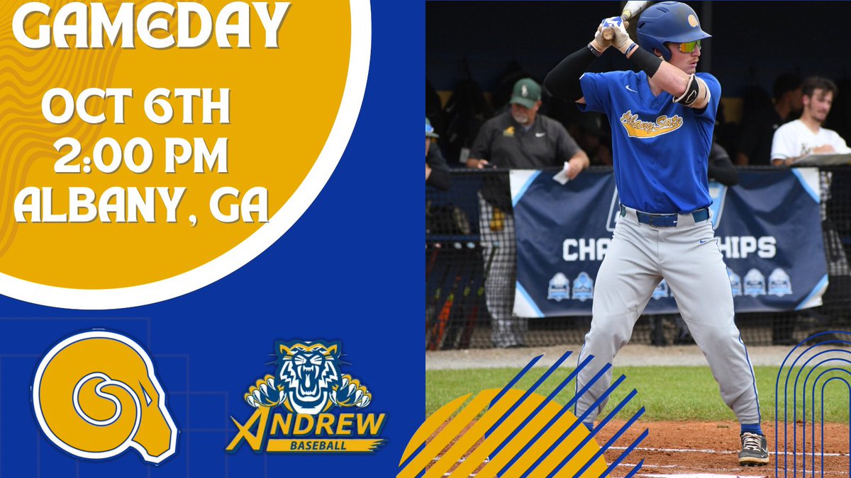 🚨Game Day🚨

The Golden Rams are back on the field today for another fall scrimmage ⚾️🔥

Come out and support your Golden Rams 🐏

🆚 Andrew College 

🗓️ October 6th

⏰ 2:00 PM

📍 Albany, GA (ASU West Campus) 

#RamsUp🔥 #Ramily🔵🟡