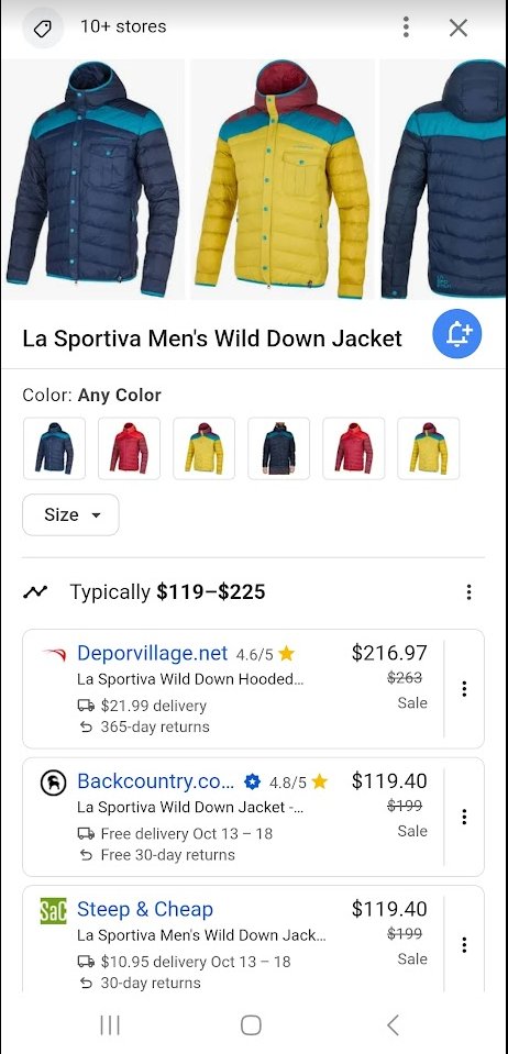 glenngabe's tweet photo. Focus on ecommerce &amp; interested in Discover? Interesting to see a "Clothing" module show up yesterday as we approach the Q4 shopping season. 4 products showed up, some that were viewed, leading to a shopping page with stores. The title led to a fresh SERP for "Shop Clothing": https://t.co/iycdRQneGq