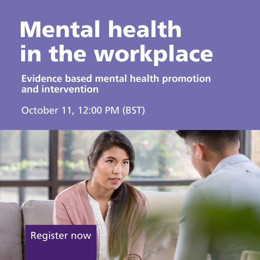Join members of the MENTUPP Consortium in support of #WMHD2023 at this @IOSH_tweets hosted webinar that aims to; - Promote workplace mental health - Share early global study results - Collaborate with workplace mental health partners Register here👉 bit.ly/3PUQCOg