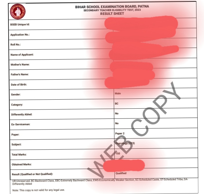 StudyAmrit's tweet photo. @officialbseb महोदय आपके कर्मचारी के द्वारा STET-2023 Result score card PAPER-2 PSYCHOLOGY का spelling गलत टाइप कर दिया गया है जिसके कारण आम लोगों के बीच बिहार बोर्ड का मजाक उड़ाया जा रहा है इसे संज्ञान में लेते हुए तुरंत सुधार करने की कृपा की जाए
  @ProfShekharRJD
@officialbseb https://t.co/nwb6a4M1Yq