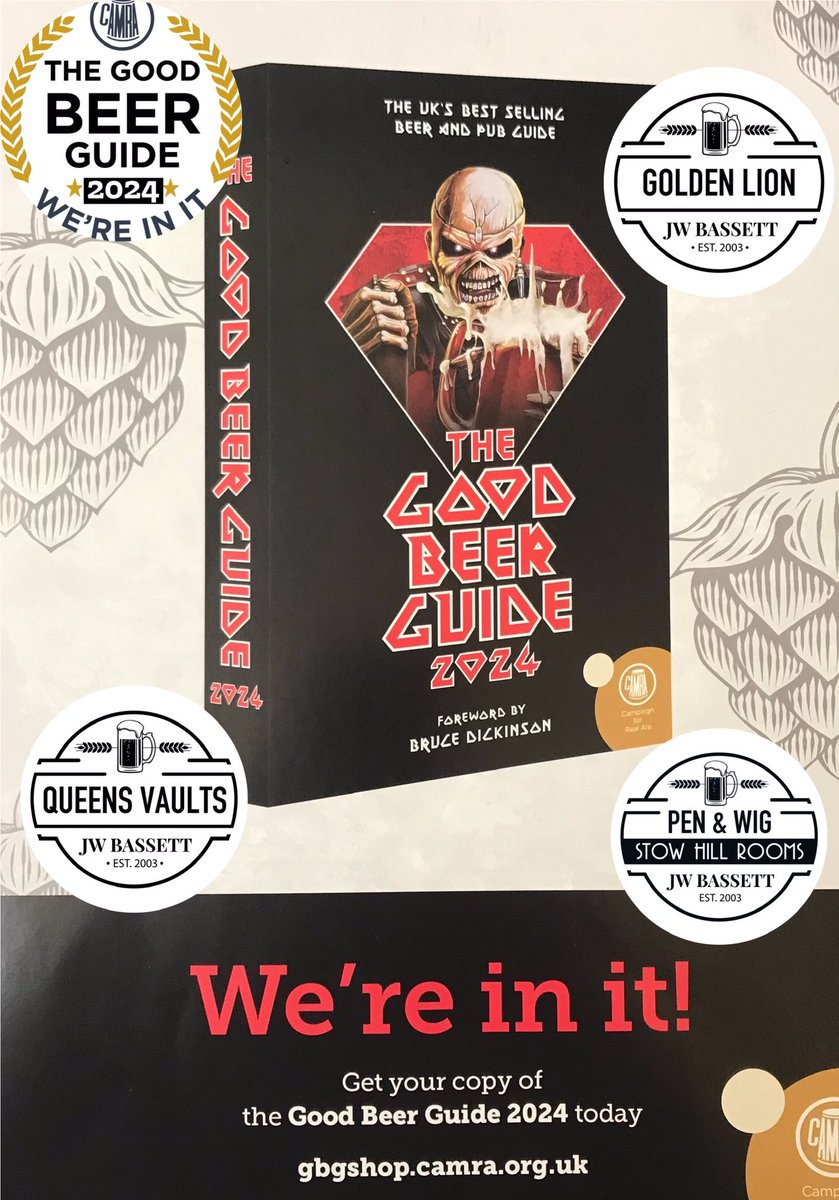 Vaultscardiff's tweet photo. Kev, Alex, Ben & the team @queensvaults Cardiff are over the moon to announce weβve made it into the #goodbeerguide2024 πΊπΎπ
@caskmarque
@CaskFinder
@CAMRA_Official
https://t.co/DFNQKM05pb https://t.co/yby2UMn6KY