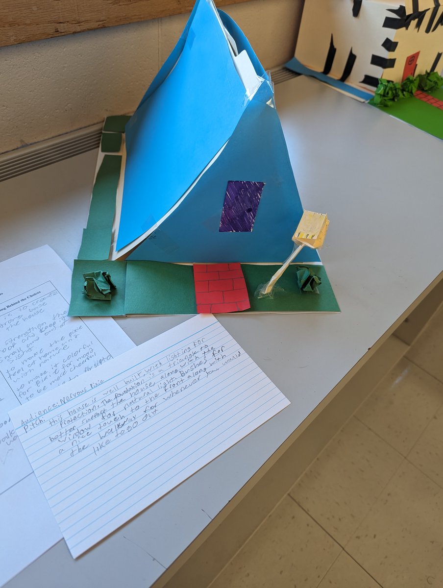 Ms. Coulson’s AP Lang class created pixie houses to teach specificity &amp; focus on choice and audience. Great conversations were had! Next stop? Rhetorical analysis!